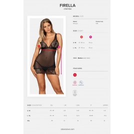 Chemise Obsessive Firella Negru S-M