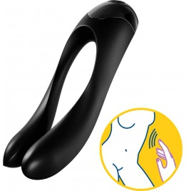 Vibrator Finger Candy Cane Satisfyer Negru