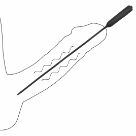 Vibrating Plug Extra Long Urethral Sounding Negru
