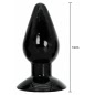 Plug Anal XXL 14 cm — Negru, Bază Lată Pentru siguranță