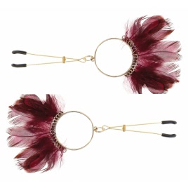 Cleme Sfârcuri Tweezers With Feathers Auriu