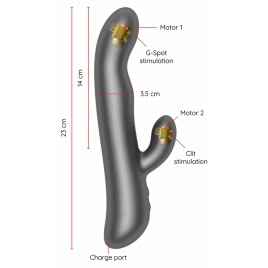 Oninder Oslo Rabbit Rotation App, 2 Motoare, IPX7 Negru