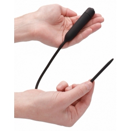 Vibrating Plug Extra Long Urethral Sounding Negru
