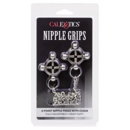4 Point Nipple Press Chain Negru