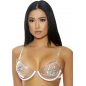 Sutien Forplay Clear Things Up Rhinestone Alb S-L