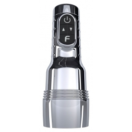 Fleshlight Quiver — Masturbator Vibrant, Reîncărcabil Argintiu