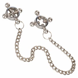 4 Point Nipple Press Chain Negru