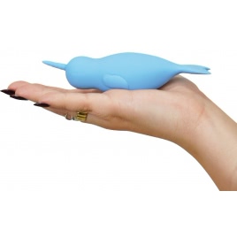 Unihorn Narwhal – Dublu Vibrator Clitoridian, 10 Moduri Albastru