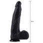 Dong XXL 32 cm Negru – Dildo Realist PVC cu Bază Largă