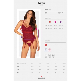 Corset Obsessive Ivetta Roșu S-M