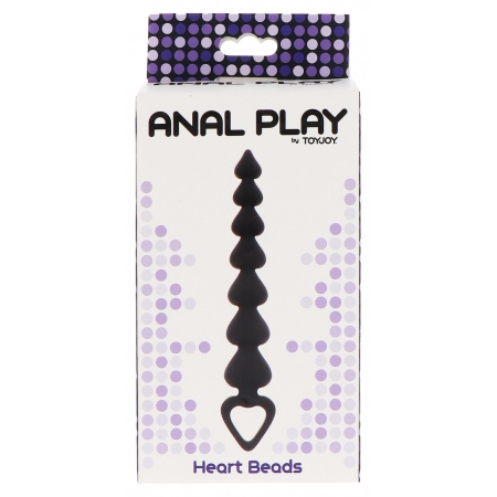 Bile Anale ToyJoy Heart Beads Negru