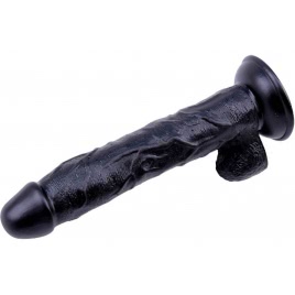 Dildo Realistic Black Veined Negru