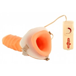 Strap-on Cu Vibrații Hollow Extender