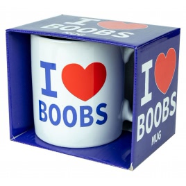 Cană I Love Boobs — Cadou Amuzant, Discret și Practic