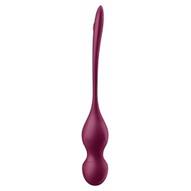 Satisfyer Love Birds Vary Set Kegel Reîncărcabil 3 Greutăți Vișiniu