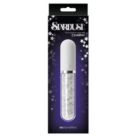 Vibrator Silicon Stardust Charm Alb