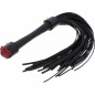 Taboom Wild Roses — Flogger Negru cu Trandafir Din Piele
