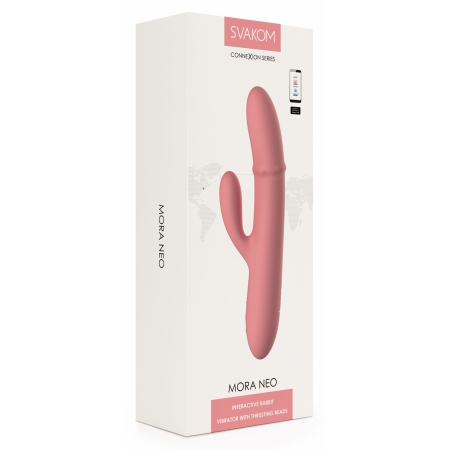 Svakom Mora Neo Peach Pink, Rabbit Reîncărcabil 5 Moduri Roz