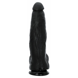 Dong XXL 32 cm Negru – Dildo Realist PVC cu Bază Largă