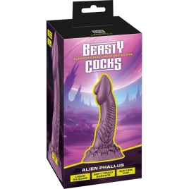 Alien Phallus – Dildo siliconic, Finisaj Metalic 21,2 cm Mov