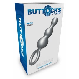Plug anal ToyJoy The Stuffer - 3 sfere, silicon gri Gri