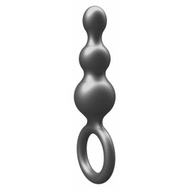 Plug anal ToyJoy The Stuffer - 3 sfere, silicon gri Gri