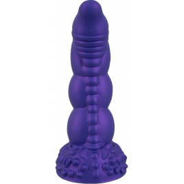 Demonul Dorinței — Dildou siliconic 22,5 cm cu Ventuză Mov