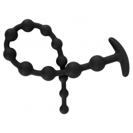 Black Velvets Anal Beads Negru
