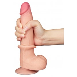 LoveToy Sliding Skin Dildo 20 cm – Realist, Ventuză