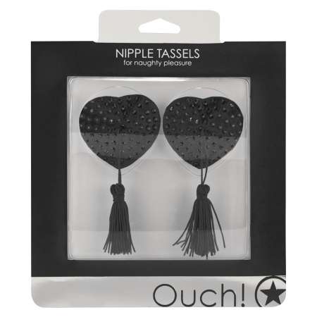 Nipple Tassels Heart Negru