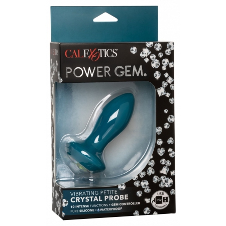 Anal Plug Vibrating Petite Crystal Probe Albastru