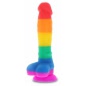 Dildo Rainbow Lover 7 Inch Multicolor
