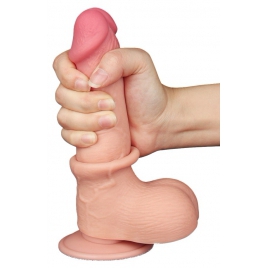 LoveToy Dildo cu Piele Mobilă Realist 19cm
