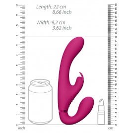 Suki Vibrating Strapless Strap-on Rabbit Roz