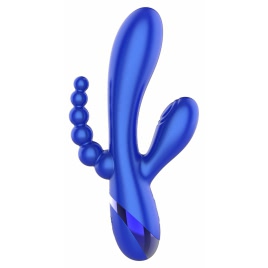 Triple Love Vibrator Rabbit Multifuncțional Albastru