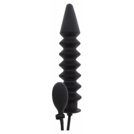 Plug Anal Gonflabil Hidden Desire — Striații Negru 28cm