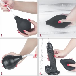 Dildo 23cm Cu Ejaculare Extremă Negru