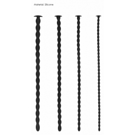Silicone Spiral Plug Set Advanced Urethral Sounding Negru