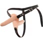 Vibrating Double Strap-On Natural