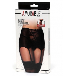 Set Portjartier Cu Chilot Și Dresuri Amorable Negru L-XL