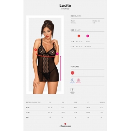 Chemise Obsessive Lucita Negru L-XL