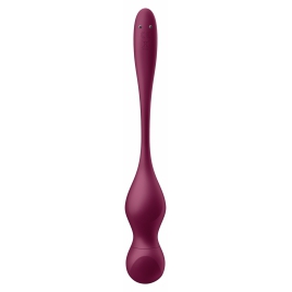 Satisfyer Love Birds Vary Set Kegel Reîncărcabil 3 Greutăți Vișiniu