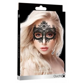Queen Lace Mask Negru