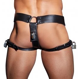 Curea De Castitate Zato Leather Negru