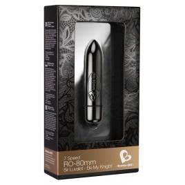 Rocks-off RO-80mm 7 Funcții Mini Vibrator Argintiu Negru