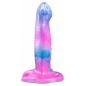Dildo 21.6 cm – Silicon Lichid cu Ventuză Puternică Multicolor