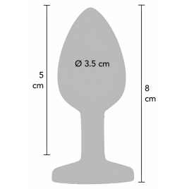 Anal Plug Diamond Jewel Medium Negru