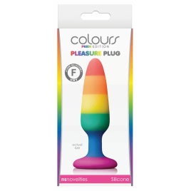 Anal Plug Pleasure Rainbow Small Multicolor