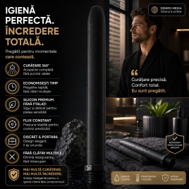 Aparat Pentru Curățare Intimă Din Silicon Negru