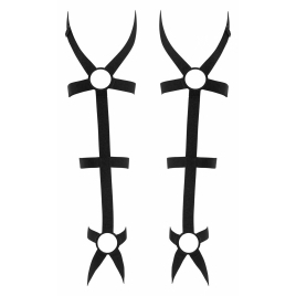 Manșete Leg Harness Obsessive Negru